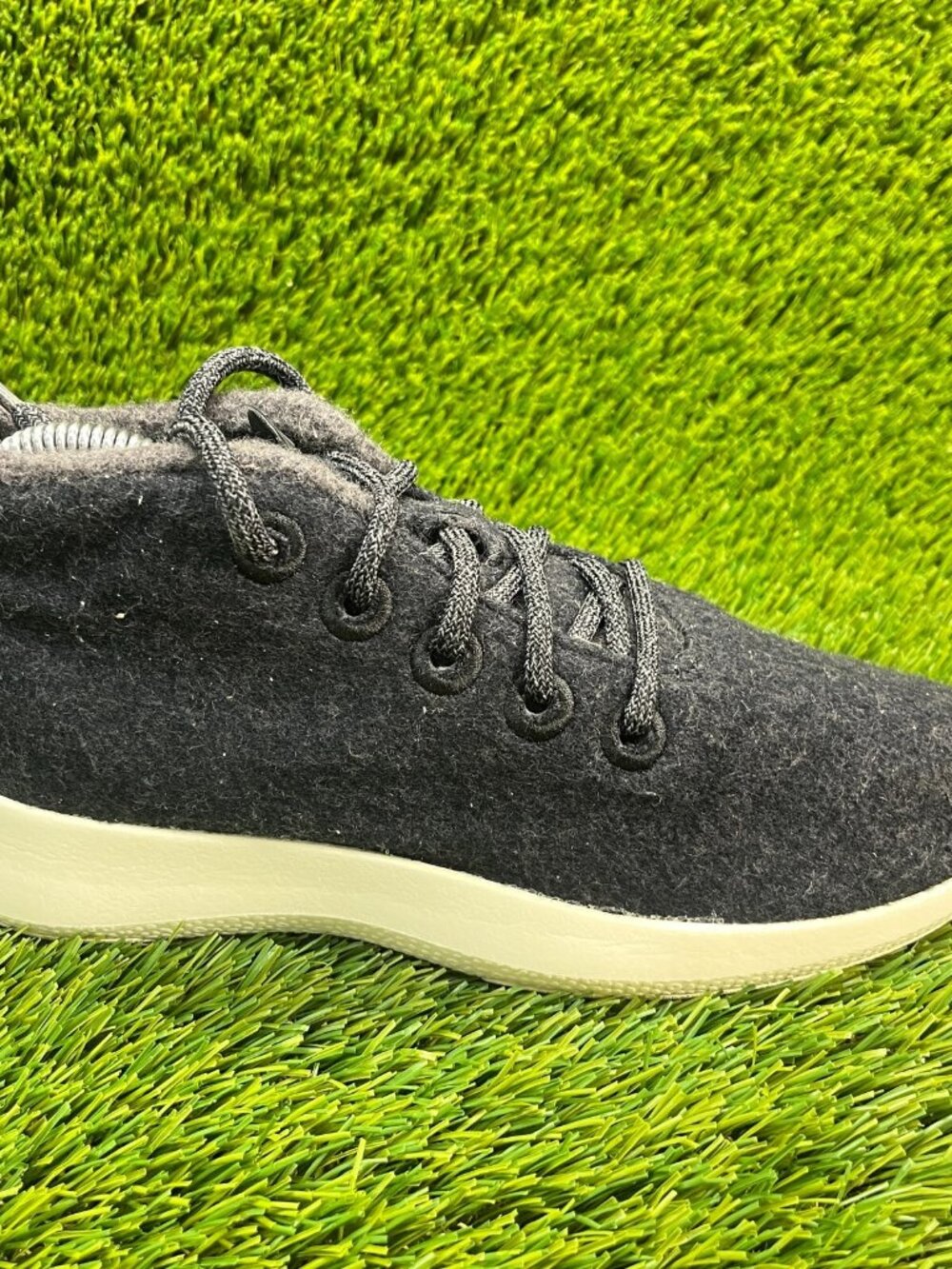 Allbirds Wool Runner Mizzle Womens‎ Size 7 Black White Walking Shoes Sneakers